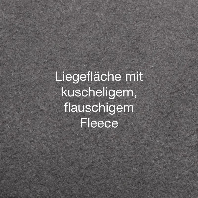 Orthopädisches Öko-Hundebett Zürich von HOUND&NATURE | Fleece-Seite | Recycelte Materialien | Oeko-Tex® Standard | Grau