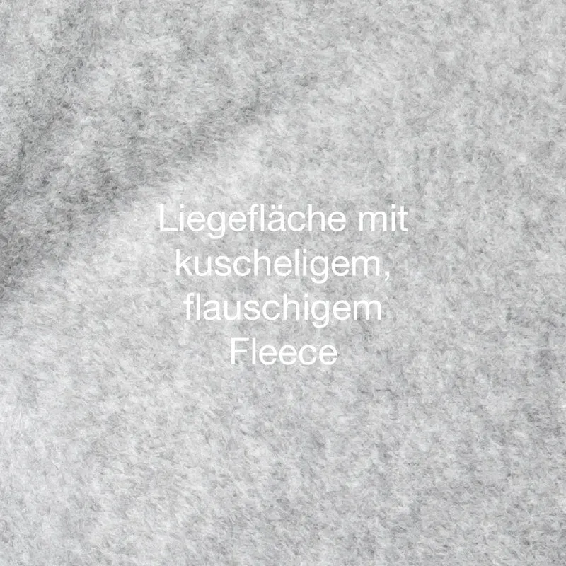 Orthopädisches Öko-Hundebett Zürich von HOUND&NATURE | Fleece-Seite | Recycelte Materialien | Oeko-Tex® Standard | Hellgrau