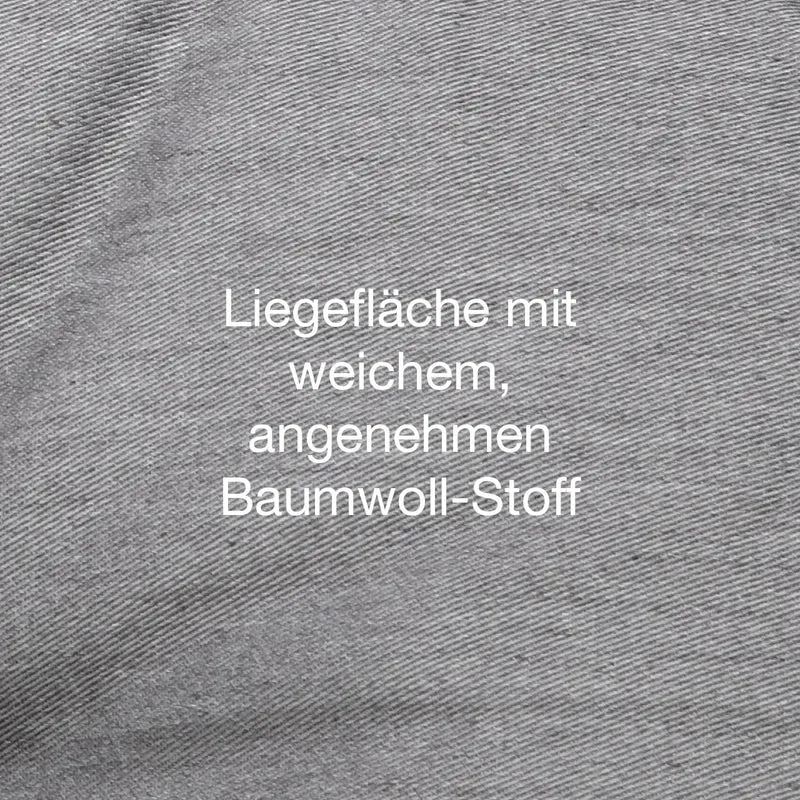 Orthopädisches Öko-Hundebett Zürich von HOUND&NATURE | Fleece-Seite | Recycelte Materialien | Oeko-Tex® Standard | Hellgrau
