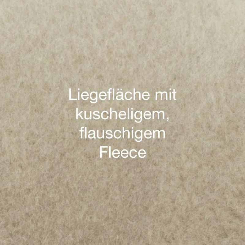 Orthopädisches Öko-Hundebett Zürich von HOUND&NATURE | Fleece-Seite | Recycelte Materialien | Oeko-Tex® Standard | Taupe