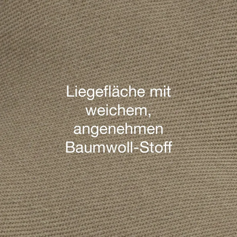 Orthopädisches Öko-Hundebett Zürich von HOUND&NATURE | Fleece-Seite | Recycelte Materialien | Oeko-Tex® Standard | Taupe