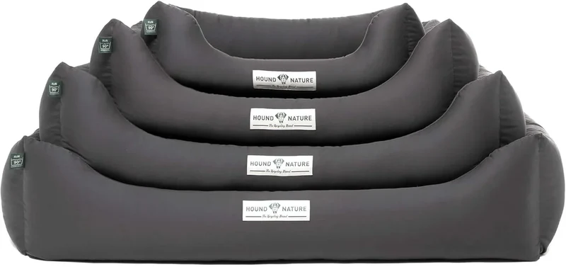 Öko-Hundebett Luzern von HOUND&NATURE | Fleece-Seite | Recycelte Materialien | Oeko-Tex® Standard 100 | Grau