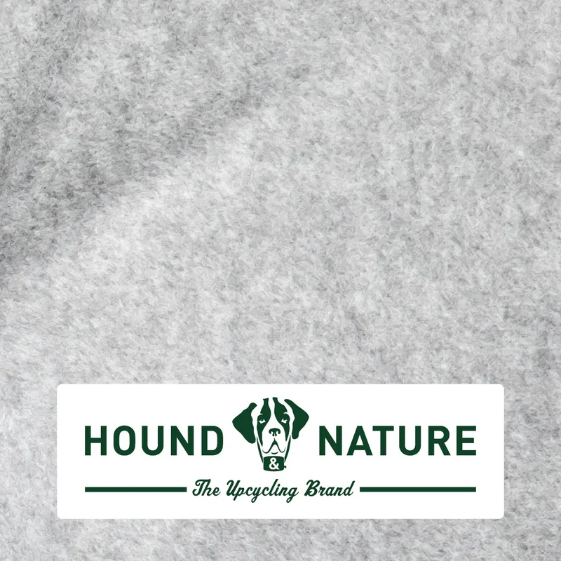 Öko-Hundebett Luzern von HOUND&NATURE | Fleece-Seite | Recycelte Materialien | Oeko-Tex® Standard 100 | Hellgrau