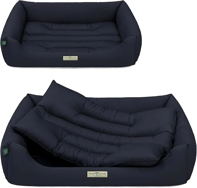 Öko Hundebett Bern von HOUND&NATURE | Recycelte Materialien | Oeko-Tex® Standard 100 | Blau