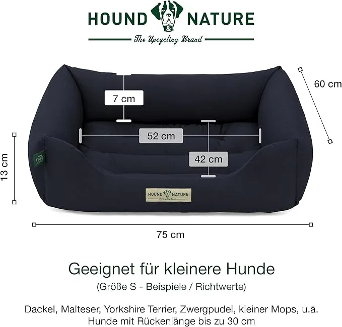 Öko Hundebett Bern von HOUND&NATURE | Recycelte Materialien | Oeko-Tex® Standard 100 | Blau