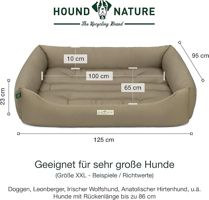 Öko-Hundebett Bern von HOUND&NATURE | Recycelte Materialien | Oeko-Tex® Standard 100 | Taupe