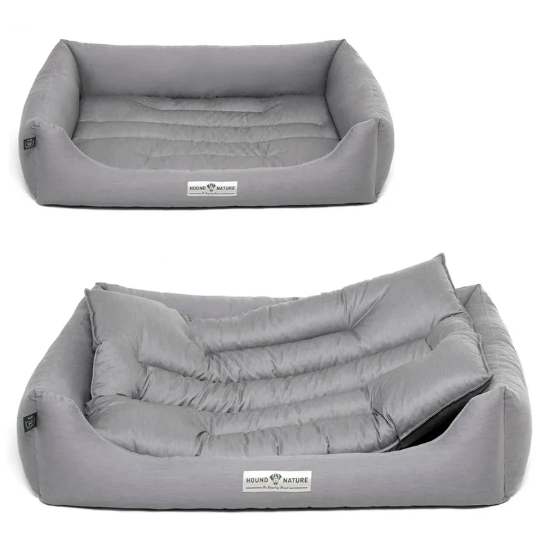 Öko-Hundebett Bern von HOUND&NATURE | Recycelte Materialien | Oeko-Tex® Standard 100 | Hellgrau
