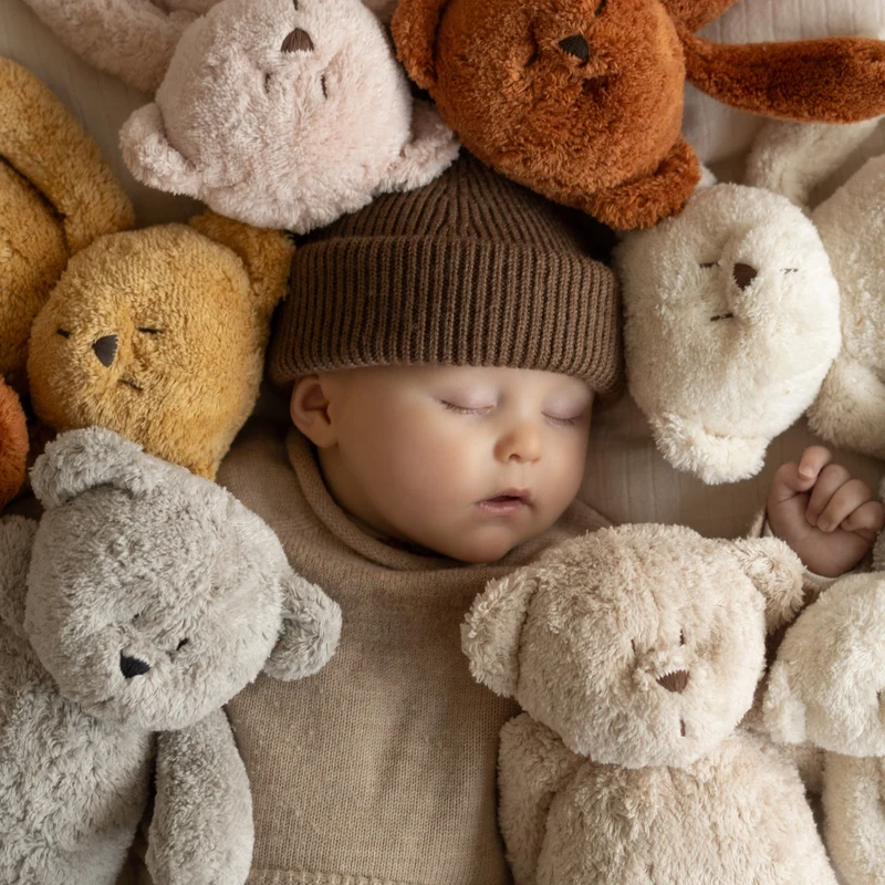 Brummender Teddybär mit Lampe Organic 2.0 – Cappuccino