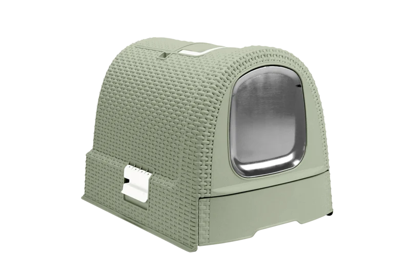 Curver Misty Katzentoilette in Rattanoptik mit Schublade