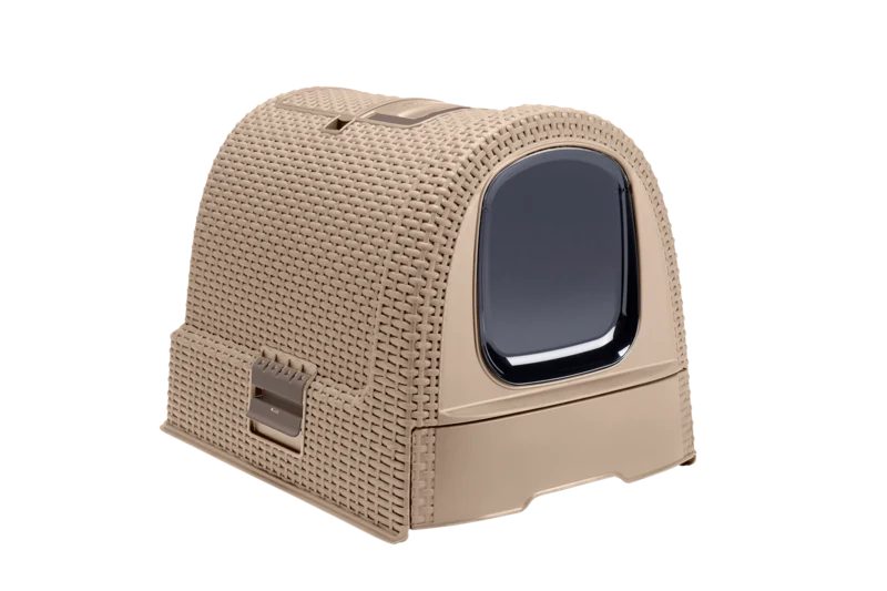 Curver Misty Katzentoilette in Rattanoptik mit Schublade