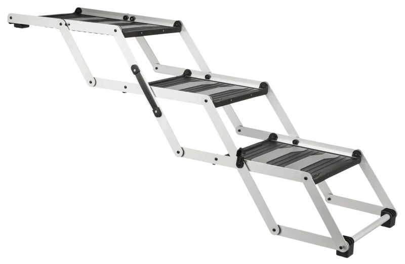 3-stufige Falt-Treppe, Aluminium/TPR