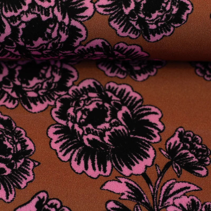 Viskosestoff Peonies by Cherry Picking