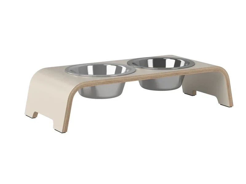 Futterstation dogBar® für Hunde | Edelstahl | Cashmere grey | Neu: 6 Größen