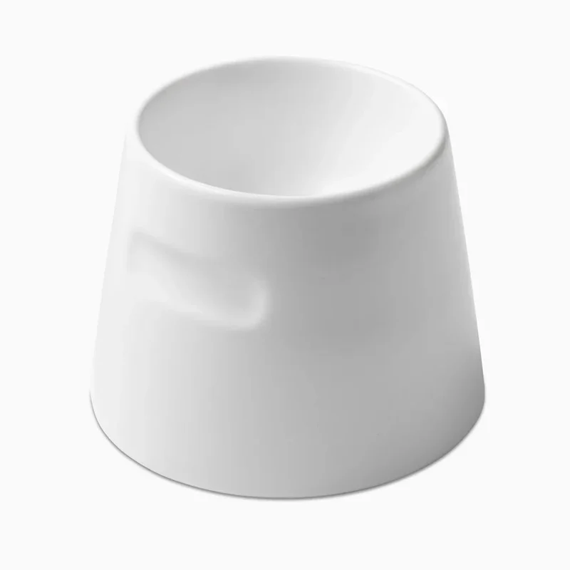 Ergonomischer Katzennapf "Tower" von HOOPO® | 100% Porzellan | 300 ml | Weiß