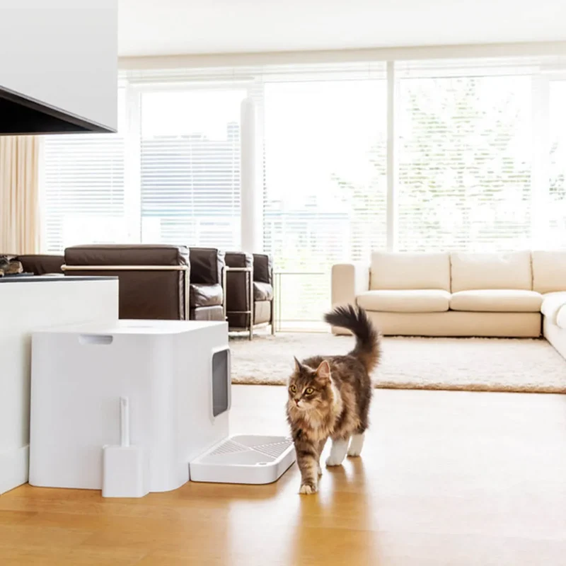 Nachhaltige Katzentoilette HOOPO® DOME PLUS | 100% recycelt | Weiss