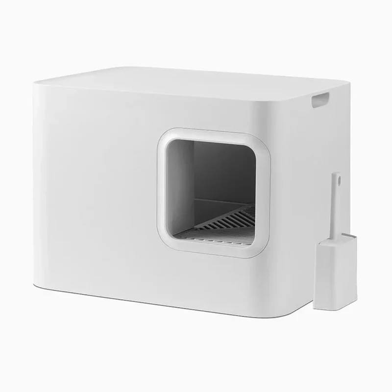 Nachhaltige Katzentoilette HOOPO® DOME | 100% recycelt | Weiss