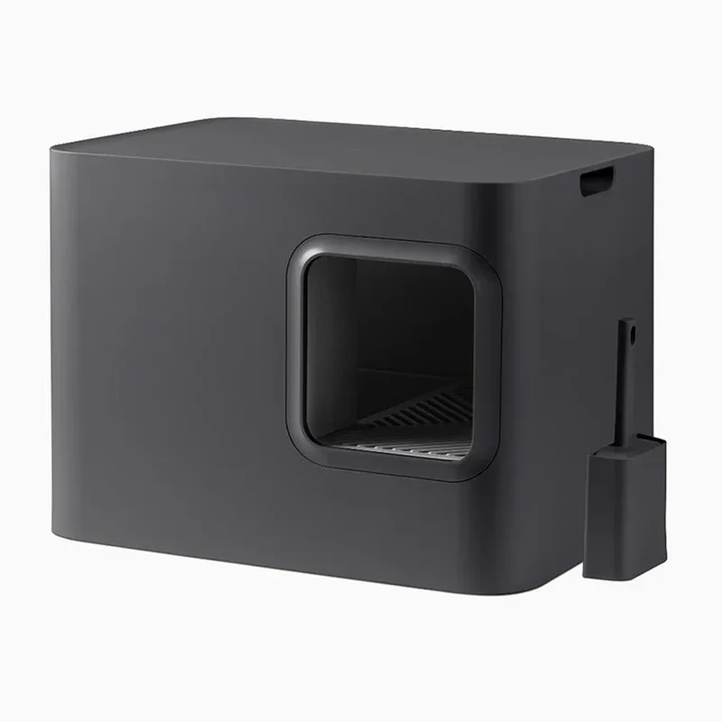 Nachhaltige Katzentoilette HOOPO® DOME | 100% recycelt | Grau