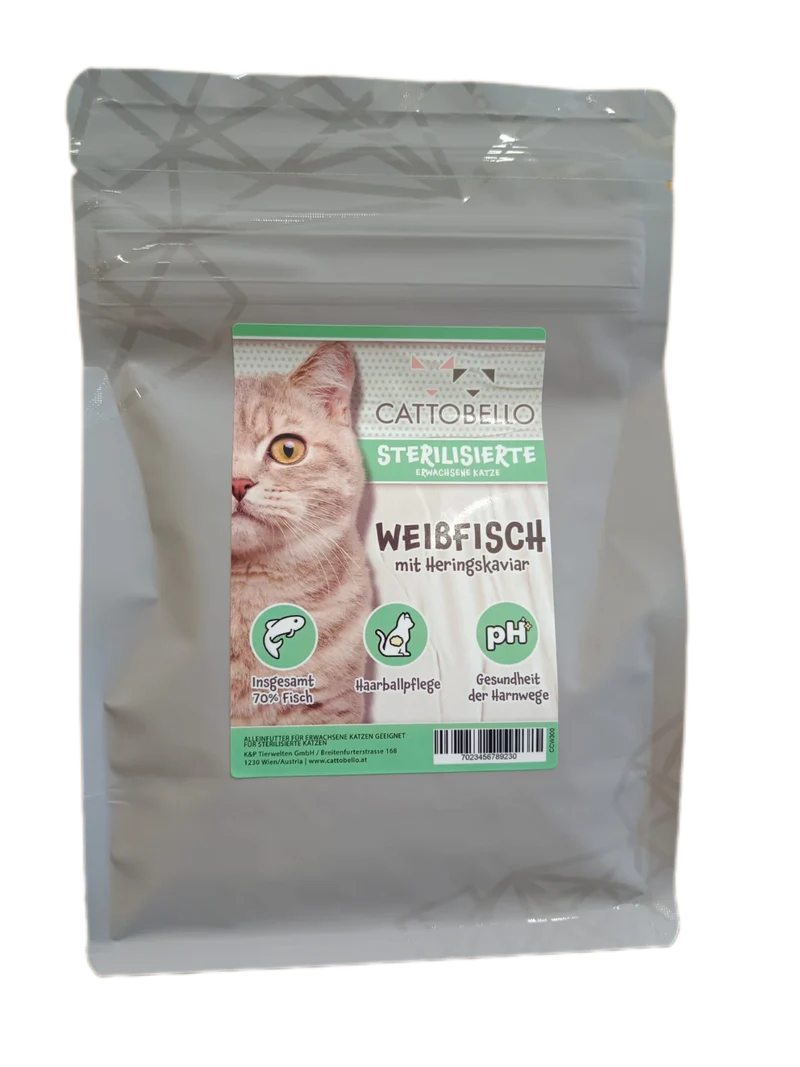 Cattobello Katze Weissfisch mit Heringskaviar Adult