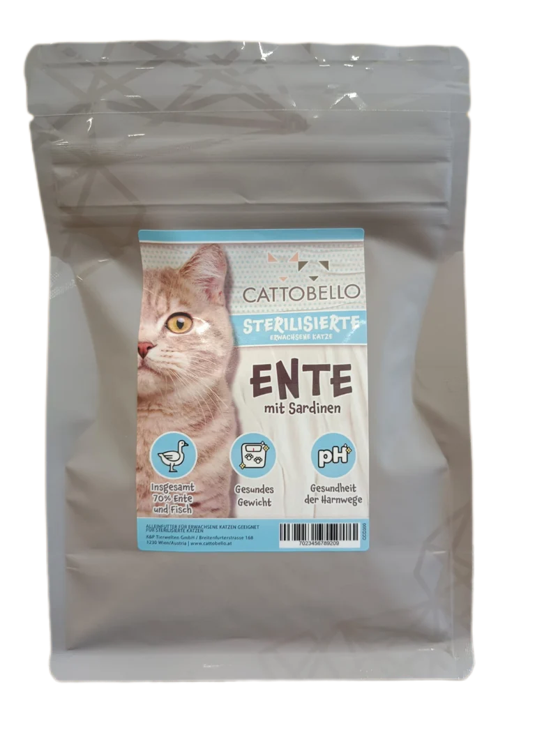 Cattobello Katze Ente mit Sardinen Adult