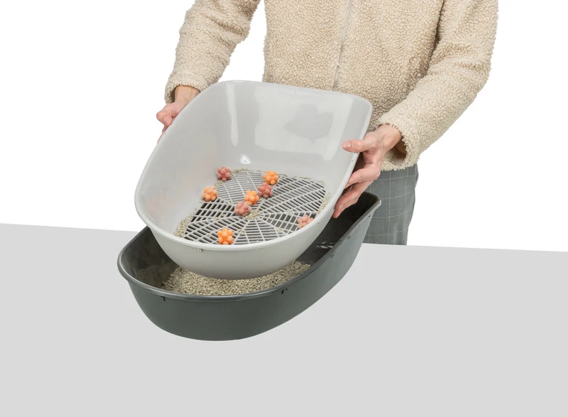 Katzentoilette Berto, 3tlg., mit Trennsystem