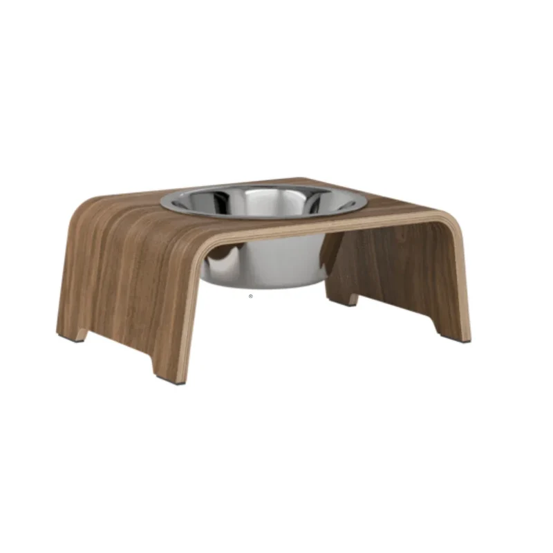 dogBar® Single | Edelstahl | Nussbaum | 3 Größen