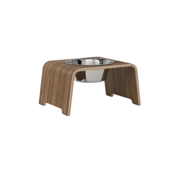 dogBar® Single | Edelstahl | Nussbaum | 3 Größen