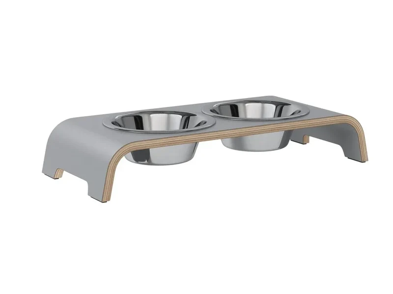 Futterstation dogBar® für Hunde | Edelstahl | Grau | NEU: 6 Größen