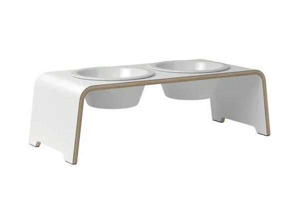 Futterstation dogBar® für Hunde | Porzellan | Weiss | NEU: 6 Größen