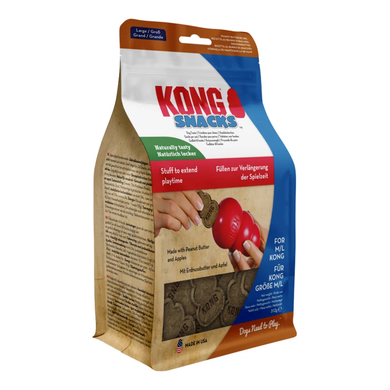 KONG Snacks – Hundekekse für KONG Classic | Hühnerleber, Speck & Käse, Erdnussbutter