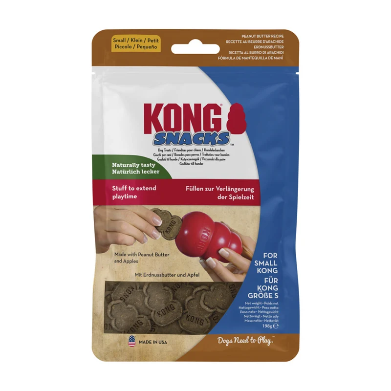 KONG Snacks – Hundekekse für KONG Classic | Hühnerleber, Speck & Käse, Erdnussbutter