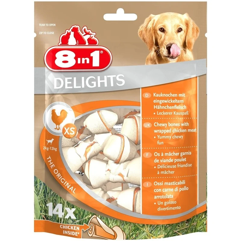 8in1 Delights Kauknochen XS für Hunde