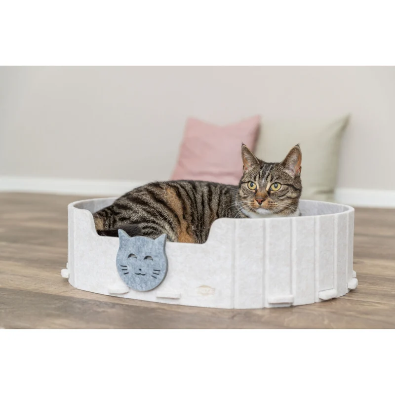 TRIXIE Bett Emelie – Kuscheliges Katzenbett für süße Träume