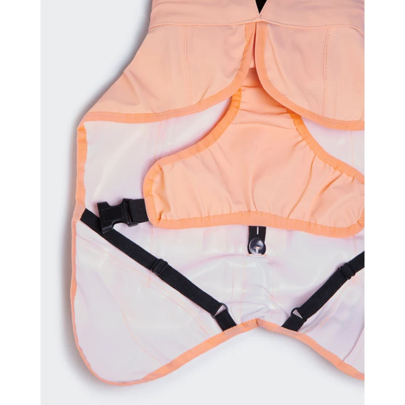 PAIKKA Reflective Raincoat Peach – Reflektierender Hunderegenmantel