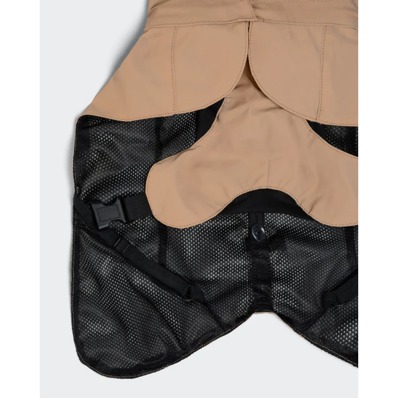PAIKKA Visibility Raincoat Lite - Reflektierender Hunderegenmantel Taupe