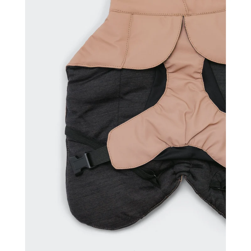 Hochreflektierender Hundewintermantel Wool Taupe