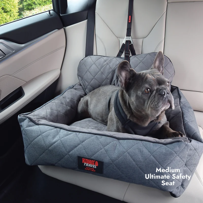 KONG Ultimate Safety Seat & Tether – Hunde-Autositz mit Sicherheitsgurt | 48×50 cm