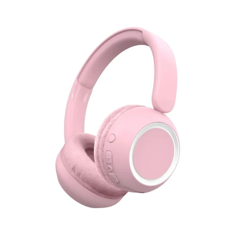 Kabellose Kopfhörer mit Beleuchtung - Rosa