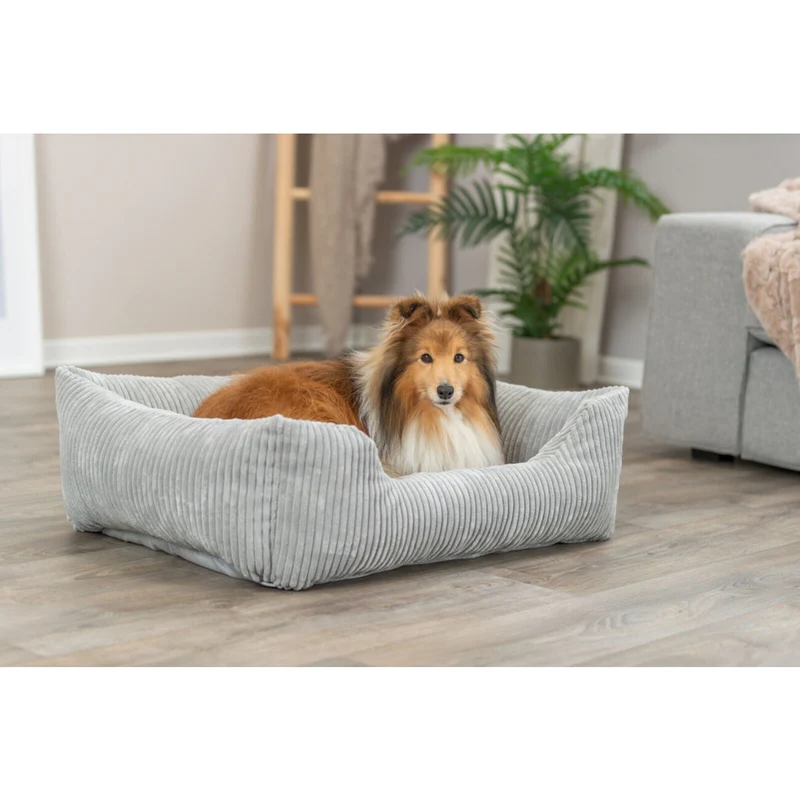 Orthopädisches Hundebett Vitalbett Jonna aus Cordplüsch