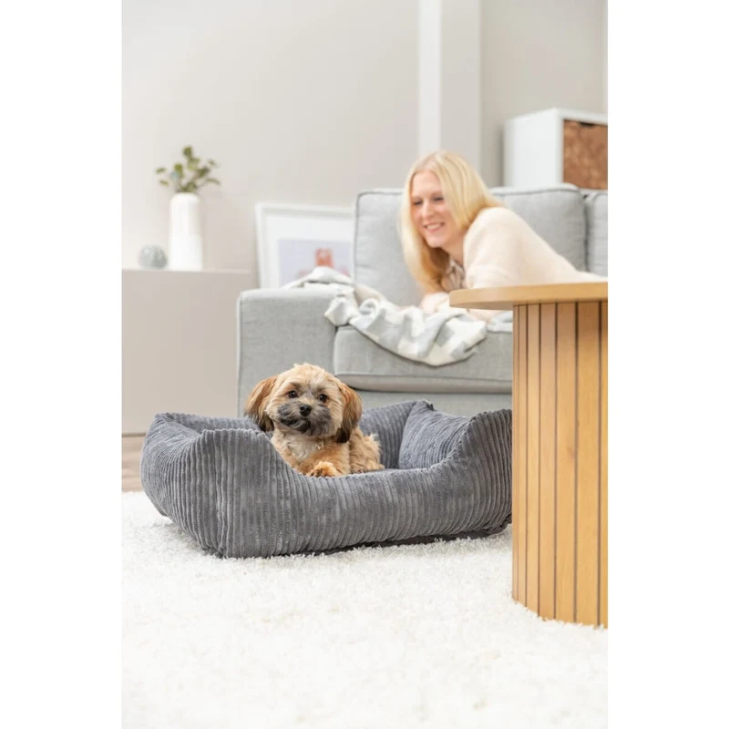 Orthopädisches Hundebett Vitalbett Jonna aus Cordplüsch