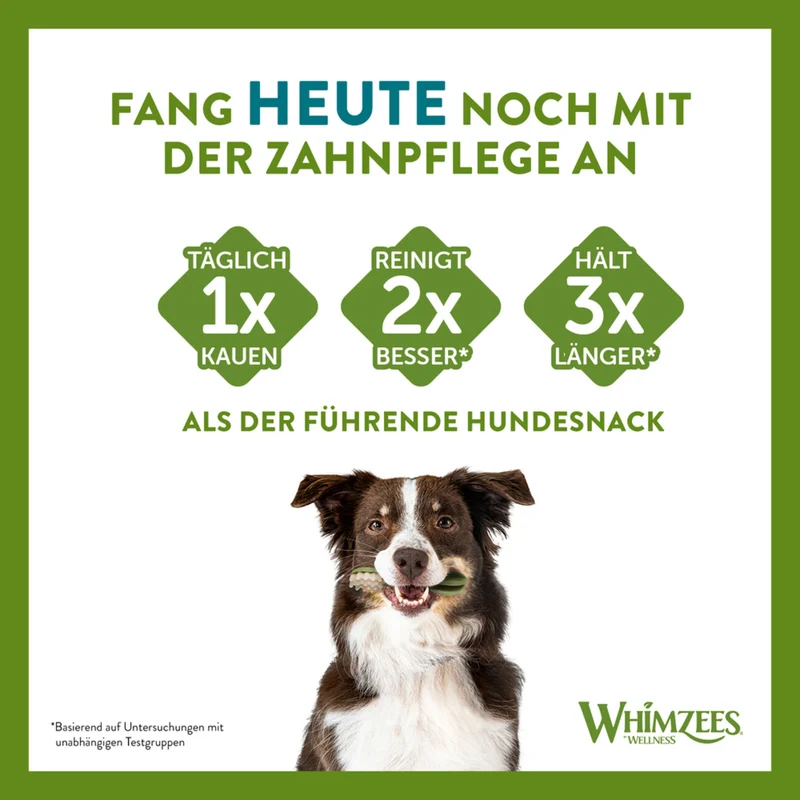 WHIMZEES® Reisknochen Zahnpflege Hundesnack Größe: M/L