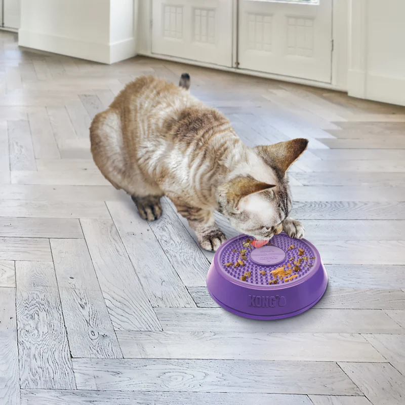 KONG Licks Spinz – Drehende Schleckmatte für Hunde & Katzen | BPA-frei | S & L