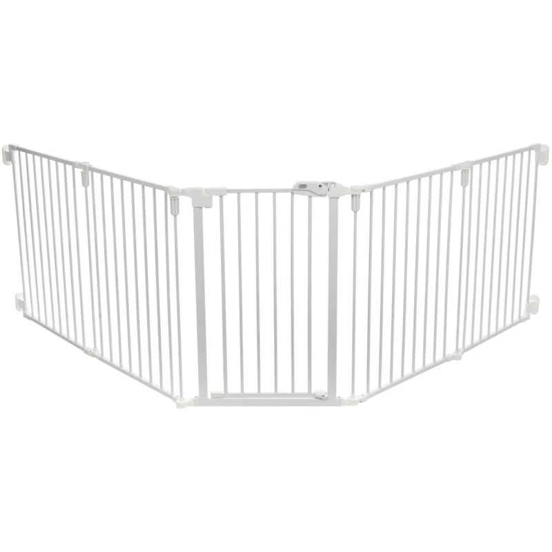 Absperrgitter, 5 Elemente, mit Tür, 62,5–300 × 76,5 cm