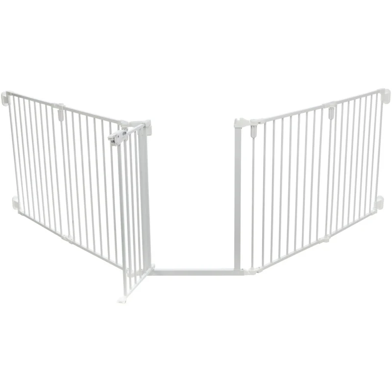 Absperrgitter, 5 Elemente, mit Tür, 62,5–300 × 76,5 cm