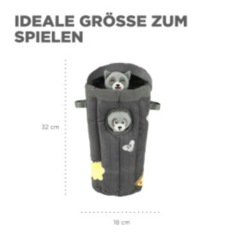 Hide-A-Racoon Waschbär Hundespielzeug