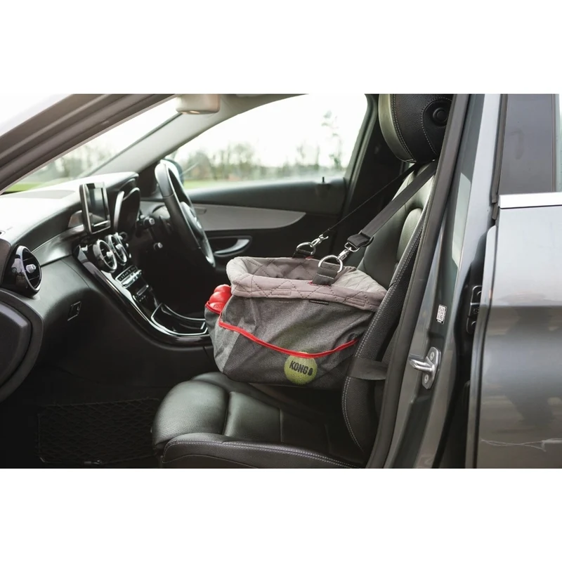 KONG Secure Booster Seat – Hunde Autositz für kleine Hunde bis 12 kg | 40x30x20 cm