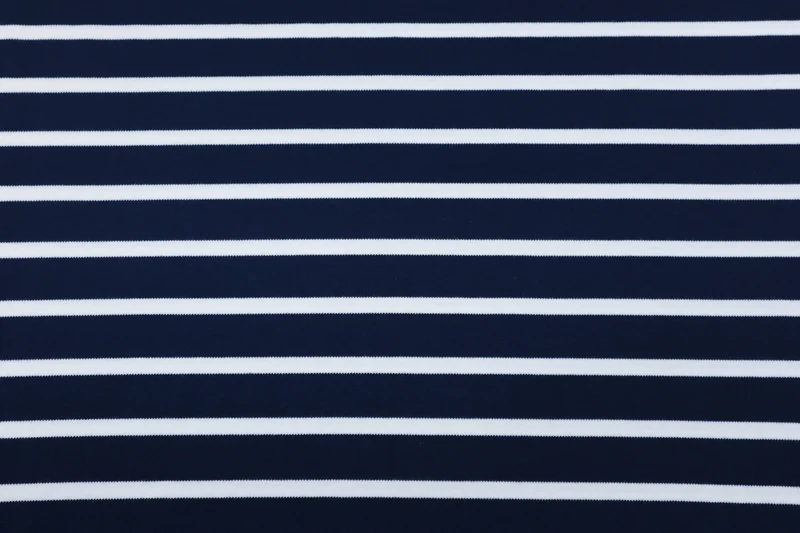 Baumwoll Strickjersey Marine Stripes