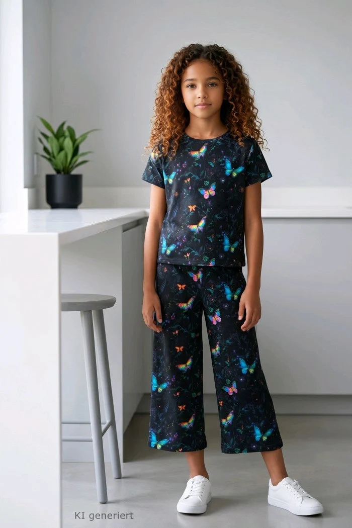 Baumwolljersey Digital Magic Butterfly