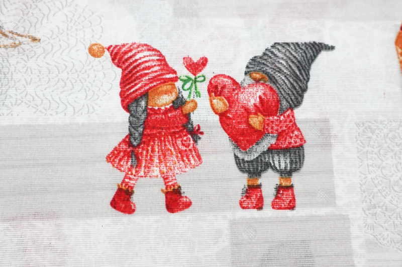 Dekostoff Christmas Elves