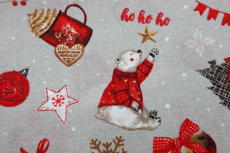 Dekostoff Christmas Bear
