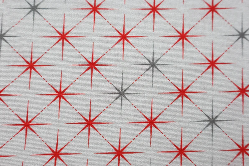 Dekostoff Red Sparkling Stars